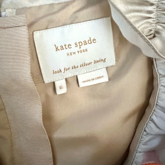 Kate Spade Brown Orange Beige A-line Sleeveless Designer Casual Dress size 6 - Picture 6 of 12